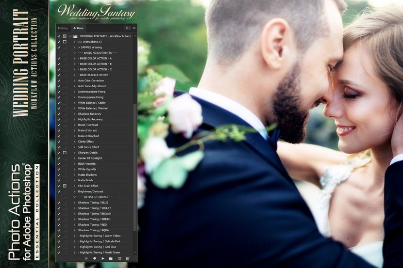 Hãy khám phá bộ các Action Photoshop ảnh cưới đặc sắc để tạo ra những bức ảnh cưới hoàn hảo nhất! Chúng sẽ giúp bạn nhanh chóng cải thiện chất lượng của bức ảnh, tạo nên những màu sắc sống động, ánh sáng ấm áp và tạo hiệu ứng tuyệt vời. Bạn sẽ yêu thích chúng ngay từ lần đầu sử dụng!